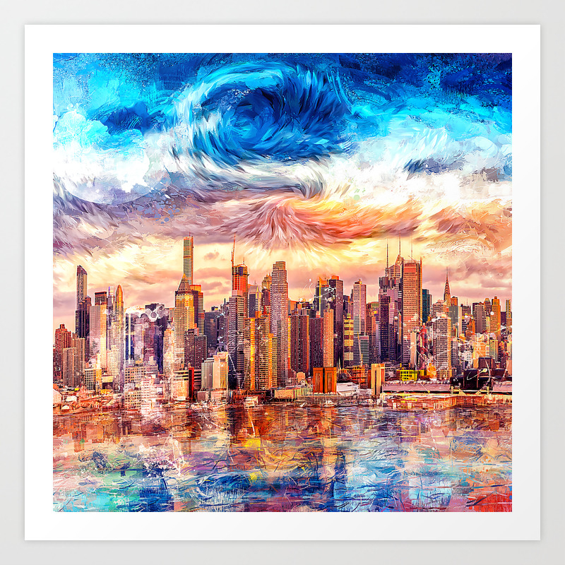 Artistic Ii Abstract City Art Print By Tmarchev Society6