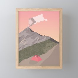 Sunset at Volcan de Fuego, Guatemala Framed Mini Art Print