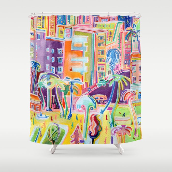Miami Electric Shower Curtain