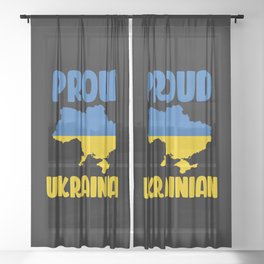 Proud Ukrainian Sheer Curtain