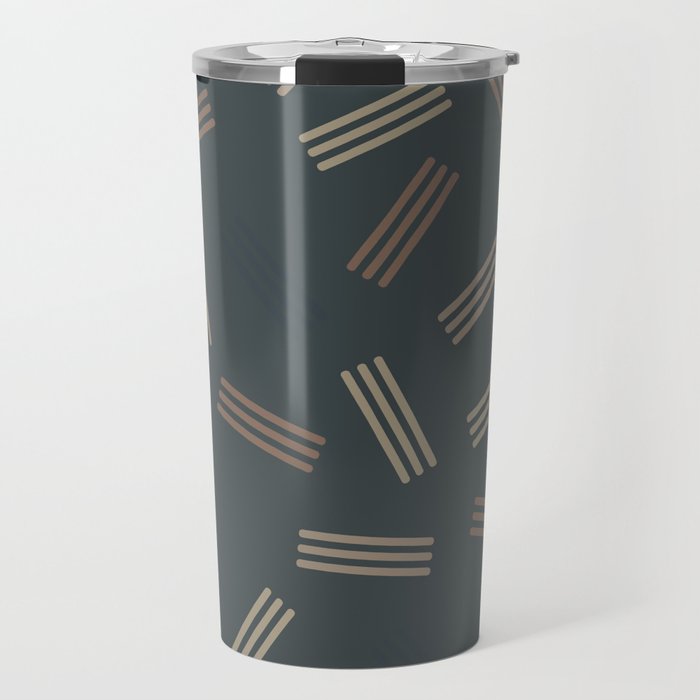 Lovely Lined pattern Travel Mug