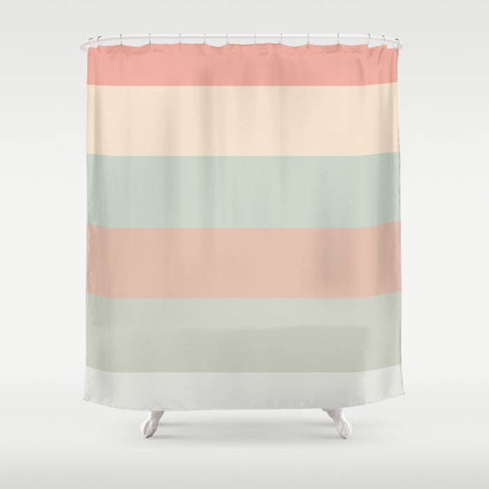 Soft Stripes Broad Stripe Pattern in Peachy Millennial Pink, Cream