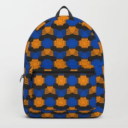 Swirls and Whirls - Blue & Orange 02 (Patterns Please) Backpack