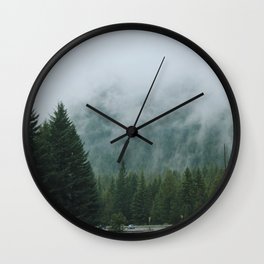 Oregon pines Wall Clock