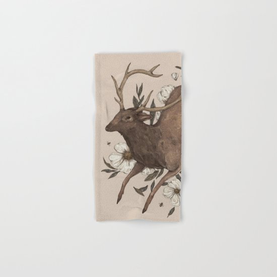 Floral Elk Hand & Bath Towel