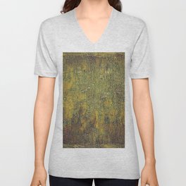 Old grunge background or aged shabby texture with different color patterns: yellow (beige); brown; gray; green V Neck T Shirt