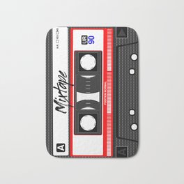 Cassette Tape Music Mix Audio 90s Party 80s Outfit Cassette Bath Mat
