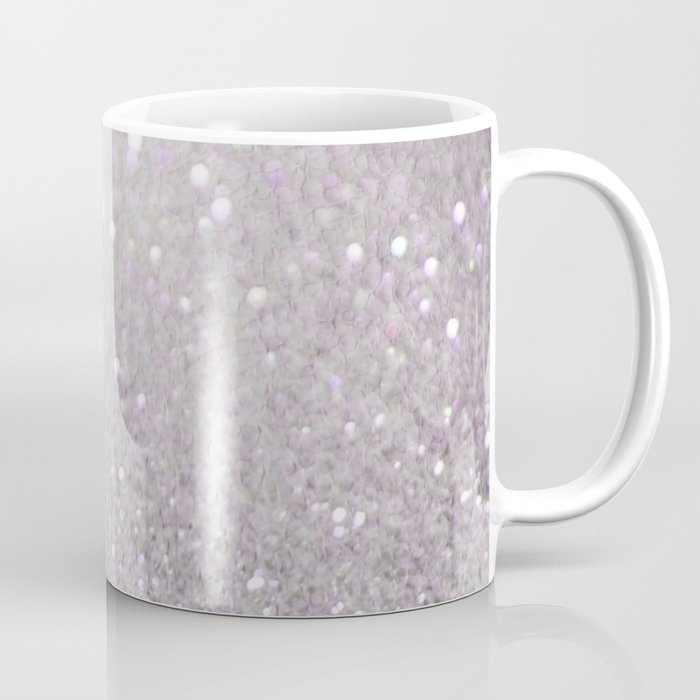 Silver Iridescent Glitter Coffee Mug