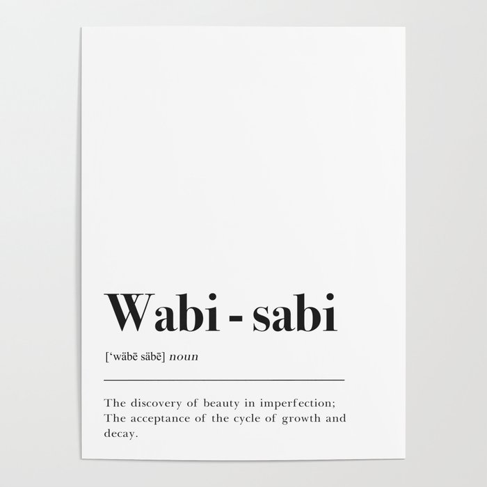 Wabi Sabi Definition Poster