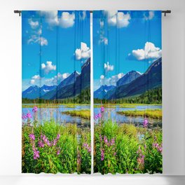 God's Country - Summer in Alaska Blackout Curtain