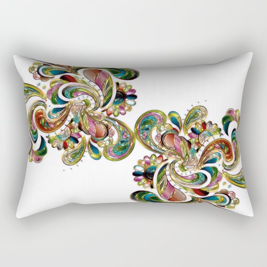 Liquid Bling Paisley Tattoo Rectangular Pillow