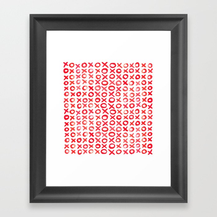 Xoxo valentine's day - red Framed Art Print