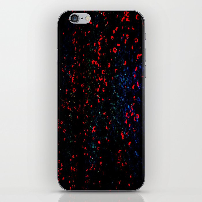 red will-o-the-wisp floral illusion perceived fabric look iPhone Skin