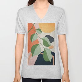 Colorful Branching Out 24 V Neck T Shirt