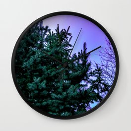 Purple Pine Wall Clock