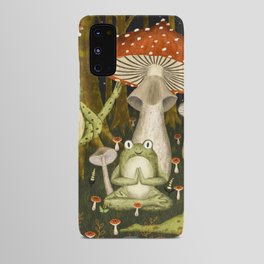 mushroom forest yoga Android Case