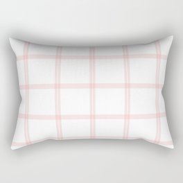 Baby Pink Plaid Tartan Textured Pattern Rectangular Pillow