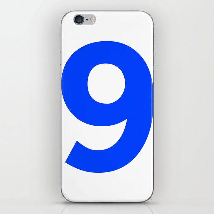 Number 9 (Blue & White) iPhone Skin