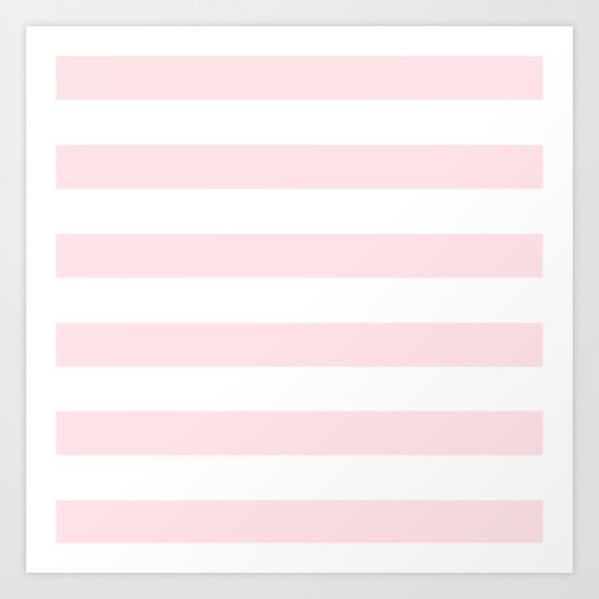 Simply Stripes in Pink Flamingo Art Print