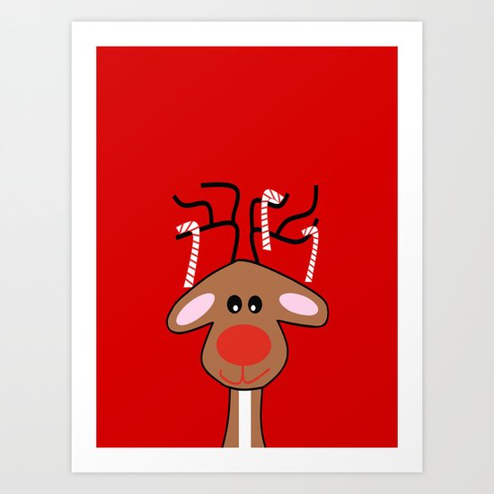 Christmas Reindeer Art Print