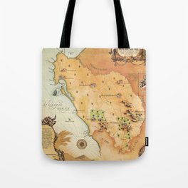 Vintage Map of Cape Town, South Africa Tote Bag
