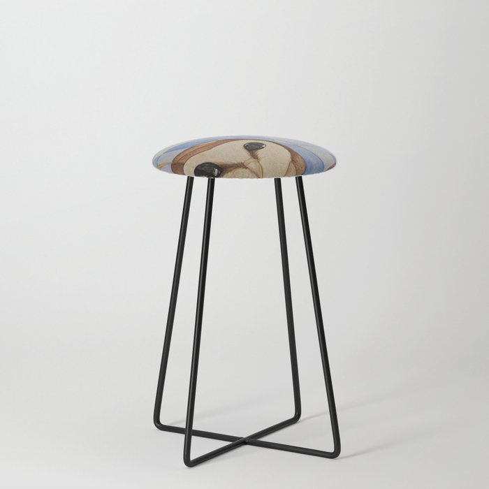 Not What They Seem Owls Geometric Abstract Counter Stool