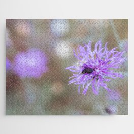 Beetle on Purple Wildflower Jigsaw Puzzle