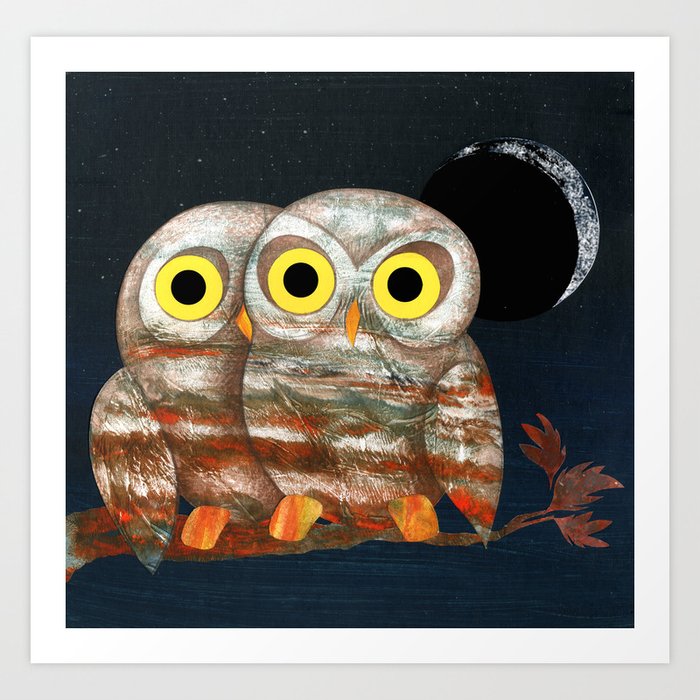Owl Lovers Art Print