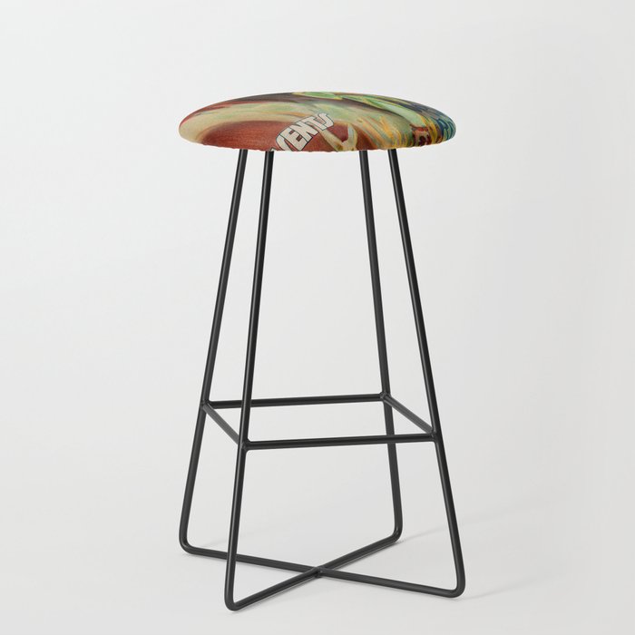 The Great Chang vintage magician poster Bar Stool