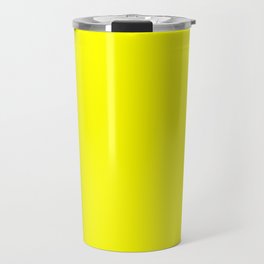 Bright Fluorescent Yellow Neon Travel Mug