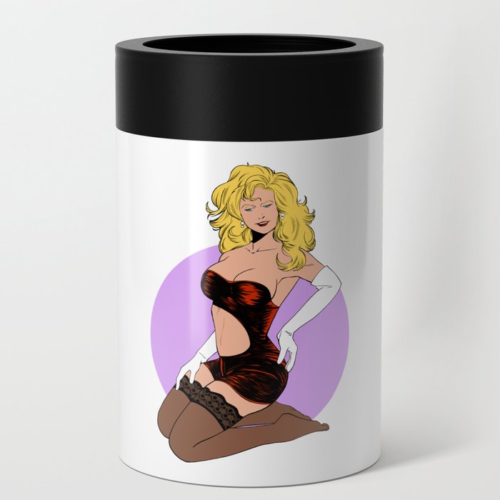 Vintage 80's Comic Style Blonde Girl Can Cooler