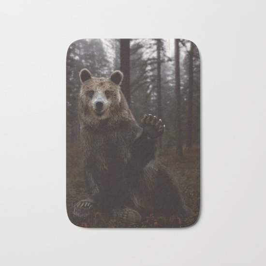 Bear Waving Hello Bath Mat