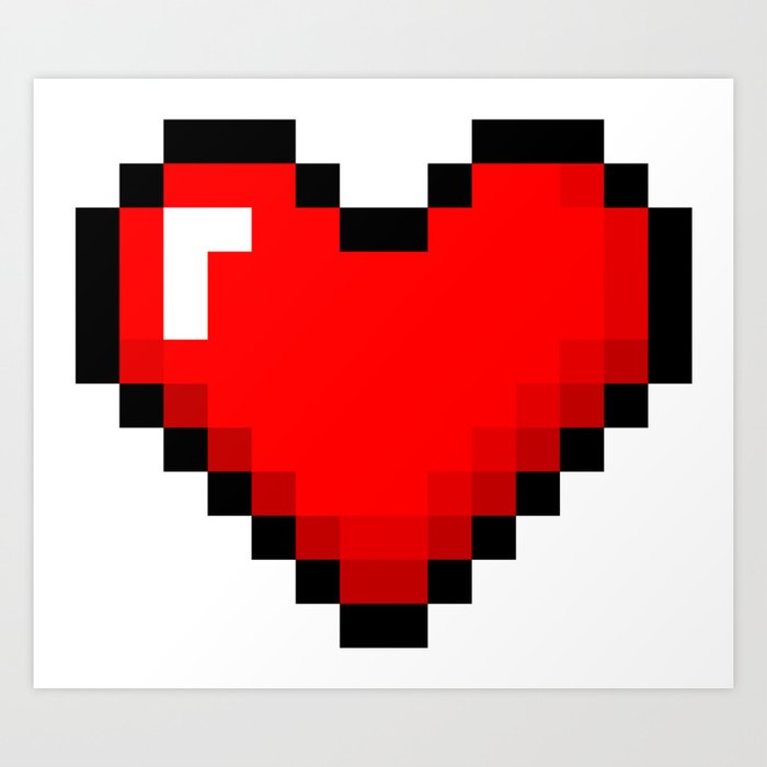 8-Bit Heart Art Print