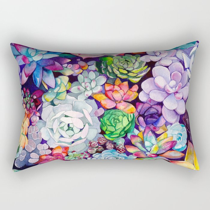 Succulent Garden Rectangular Pillow