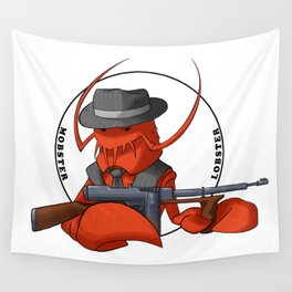 Mobster Lobster Wall Tapestry