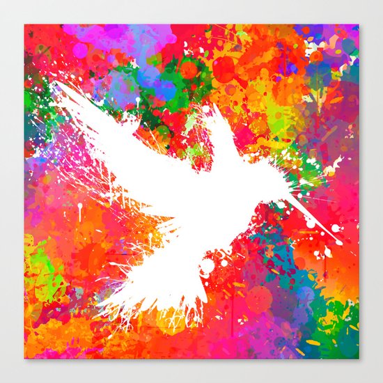 Hummingsplat - Colorless Canvas Print