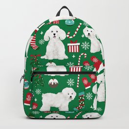 Bichon Frise Christmas dog breed pattern mittens stockings presents dog lover Backpack | Bichon, Pet, Dog Breed, Christmas Presents, Snowflake, Christmas, Bichon Frise, Snowflakes, Dog, Dogbreed 
