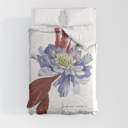 Blue Scabiosa Flower Comforters