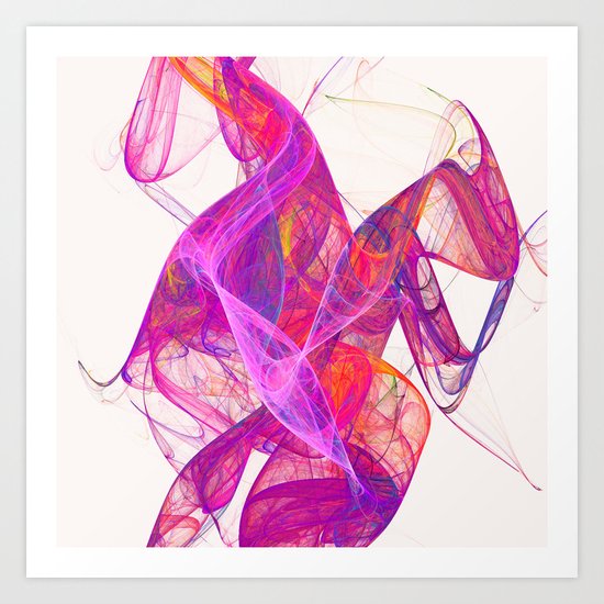 Pink smoke Art Print