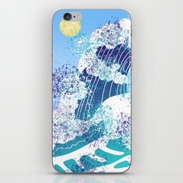 Surfing waves iPhone Skin