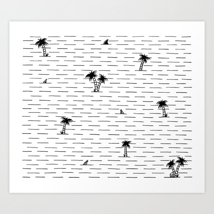 Palm Breeze Art Print