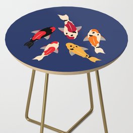 Multi-colored koi carps Side Table