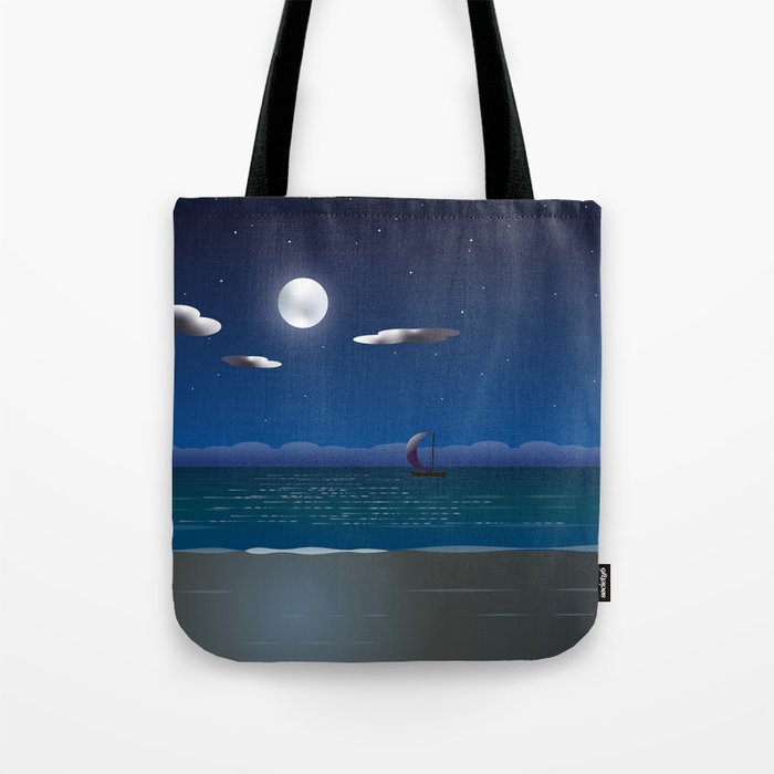 A Sailboat In The Moonlight Tote Bag