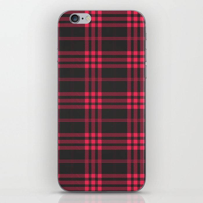 red and black flannel iPhone Skin