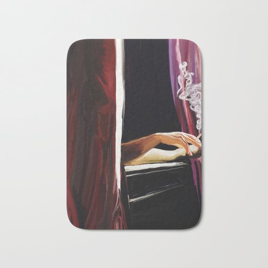 Smoking in the bathtub Bath Mat