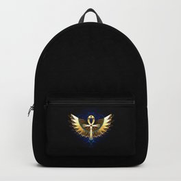 Gold Ankh with Wings Backpack