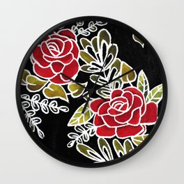 Floris noctis: rosae Wall Clock