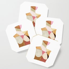 The Woman Patchwork Watercolor Print Coaster