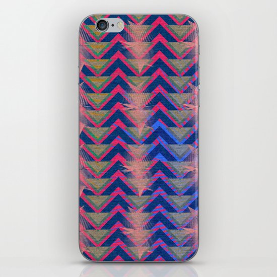 Chevron and Geometric with pink iPhone Skin