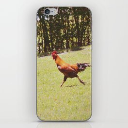 The great escape of a chicken | Animals running | Farm Photography iPhone Skin